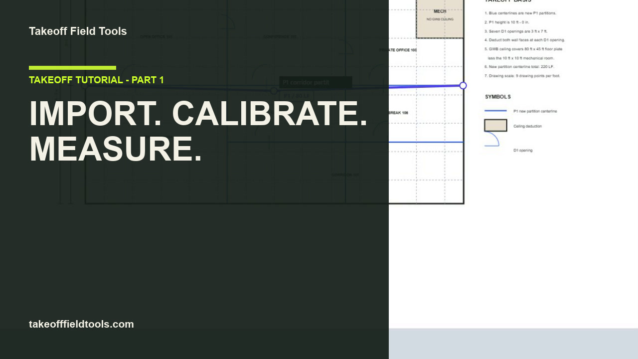 Construction takeoff plan scale and measurement tutorial thumbnail